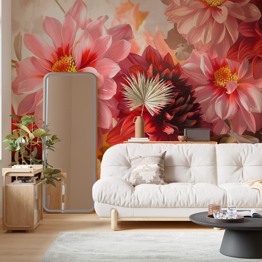 Wall murals Group of flowers with a blurry background - Image 2