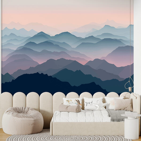 Wall mural Wall mural Landscape of mountains with fog (SKU: w01098)
