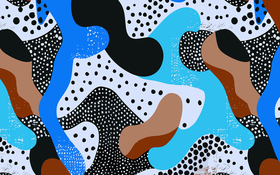 Colorful pattern with dots and spots