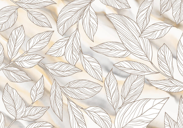 Pattern of leaves on a marbled surface Pattern of leaves on a marbled surface