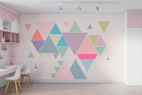 Group of triangles in different colors Group of triangles in different colors