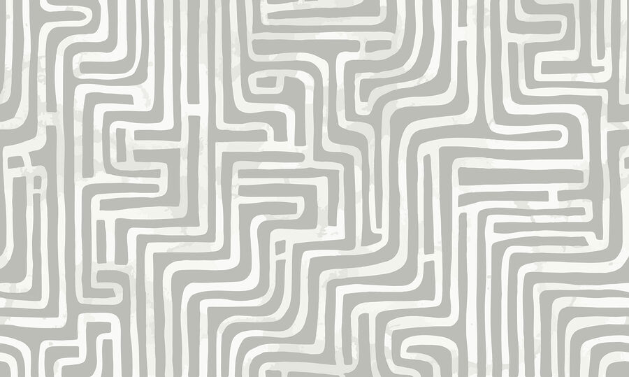 Wall murals Grey and white maze - Image 3