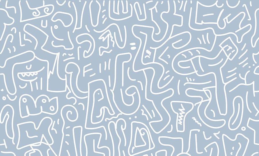 Pattern of white lines