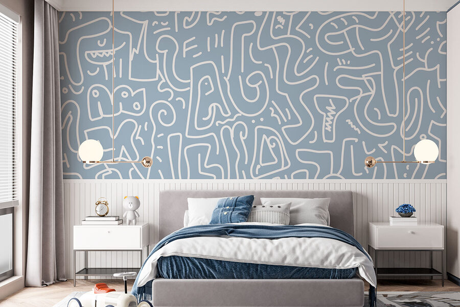 Pattern of white lines