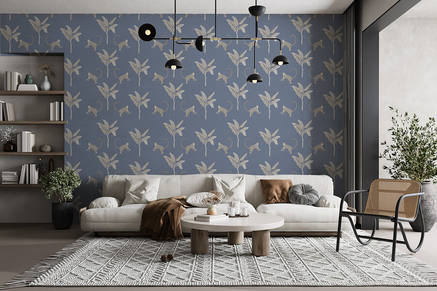 Wall murals Pattern of monkeys and leaves