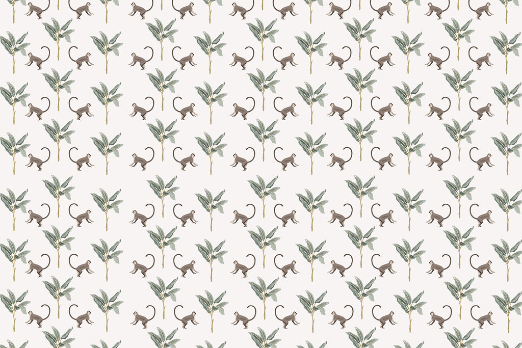 Pattern of monkeys and leaves Pattern of monkeys and leaves