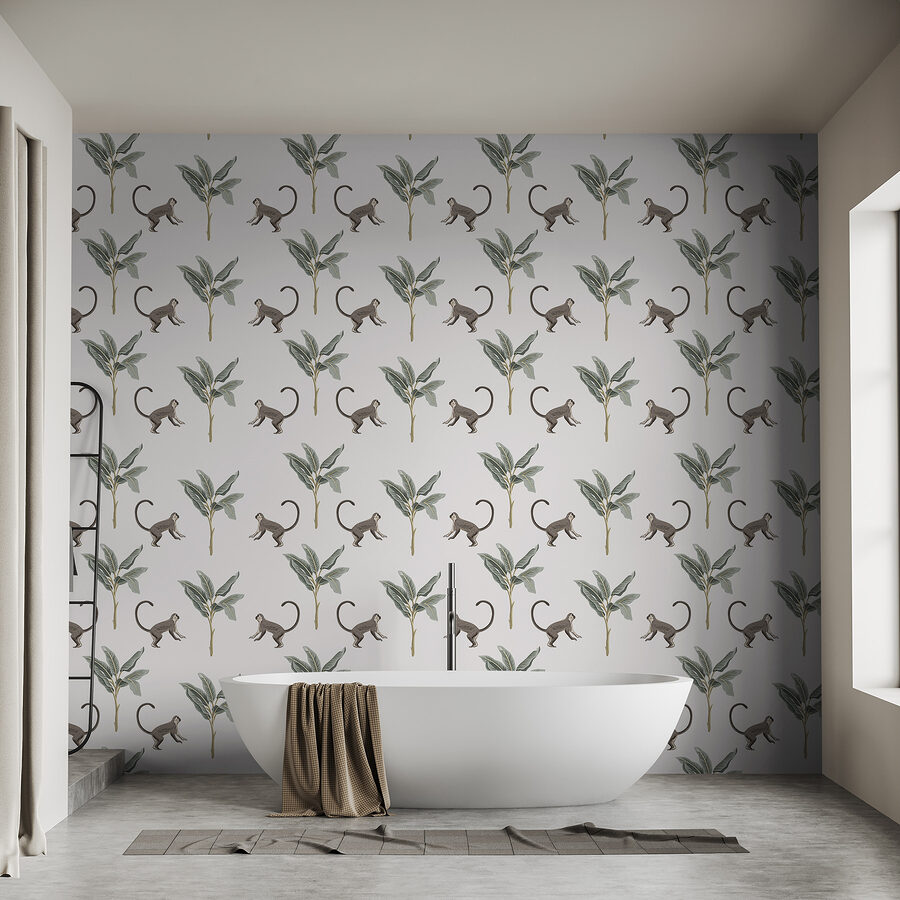 Wall murals Pattern of monkeys and leaves - Image 2