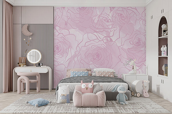 Pink roses on a white background Pink roses on a white background