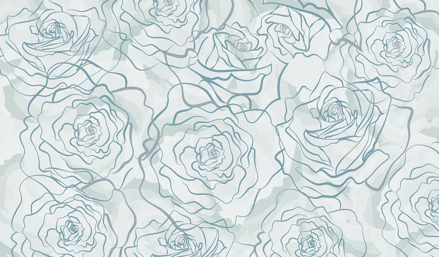 Pattern of roses on a white background
