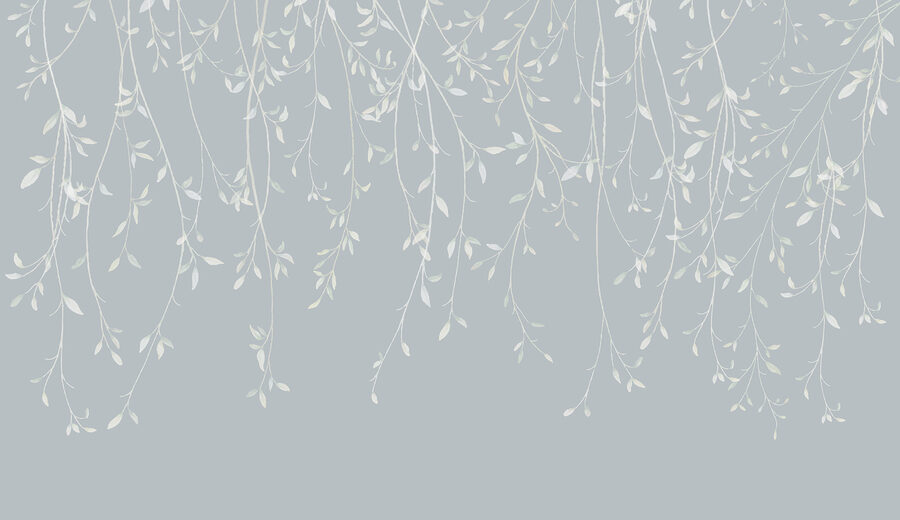 Wall murals White branches with leaves on them - Image 4