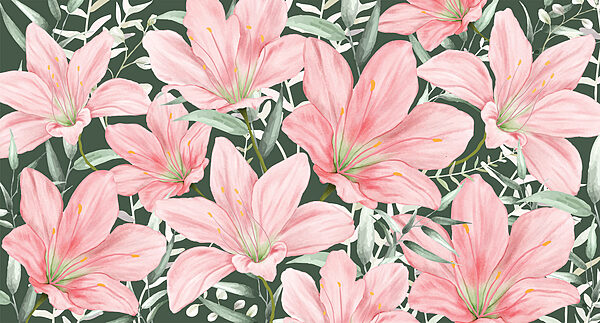Pattern of pink flowers Pattern of pink flowers