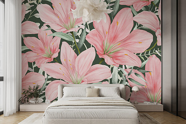 Pattern of pink flowers Pattern of pink flowers