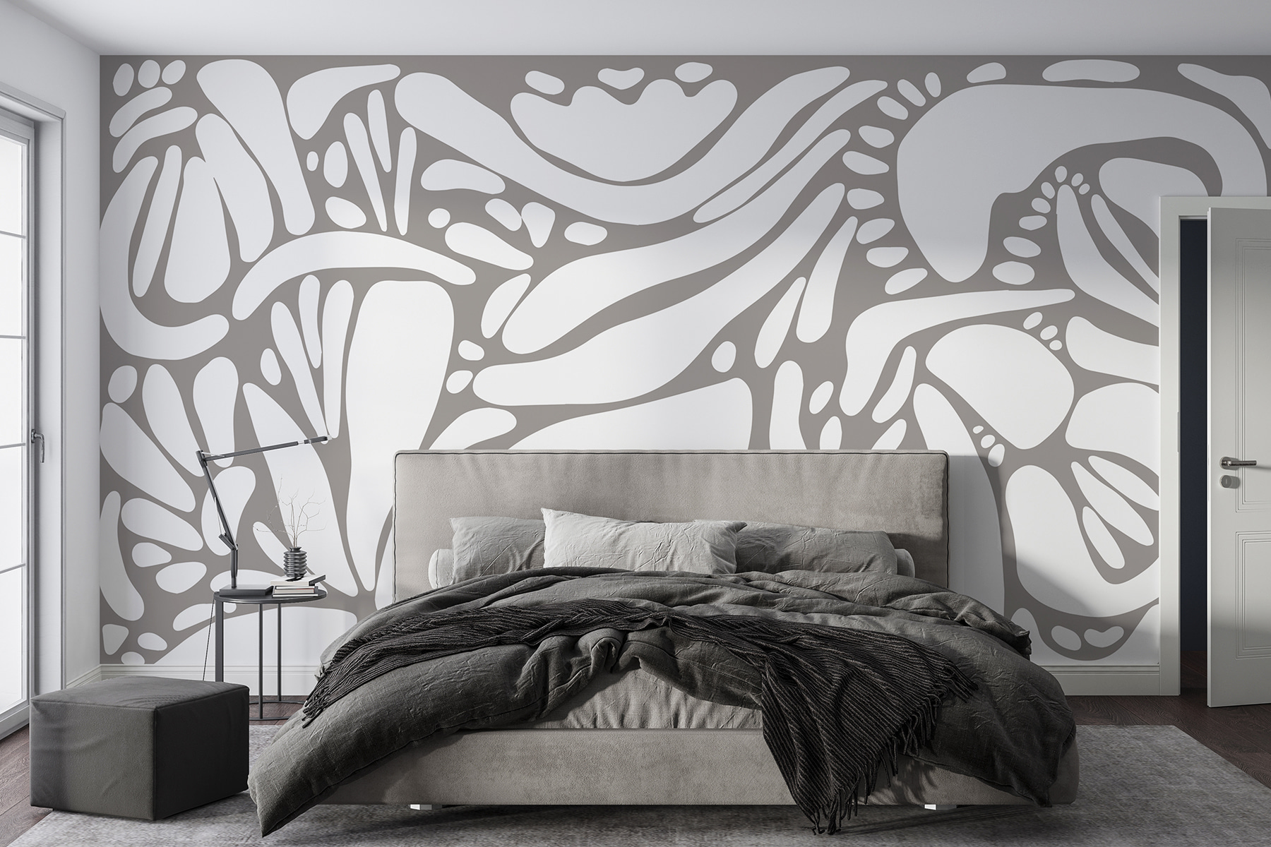 White and gray pattern