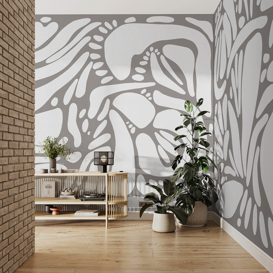 White and gray pattern