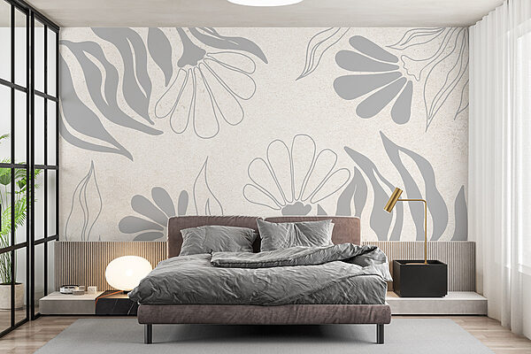 White and gray floral pattern White and gray floral pattern