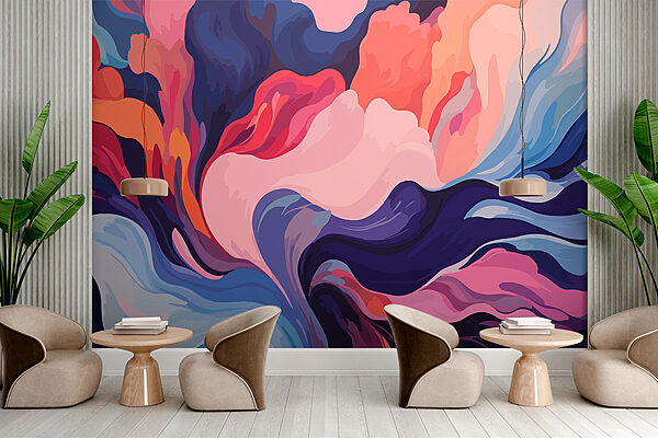 Colorful swirls of paint Colorful swirls of paint