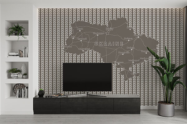 Map of ukraine with white text Map of ukraine with white text