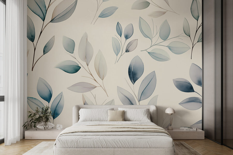 Pattern of leaves on a white background Pattern of leaves on a white background