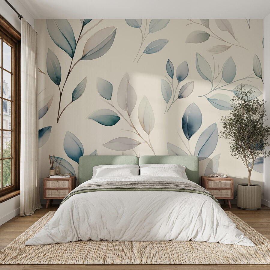 Pattern of leaves on a white background Pattern of leaves on a white background