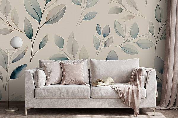 Pattern of leaves on a white background Pattern of leaves on a white background
