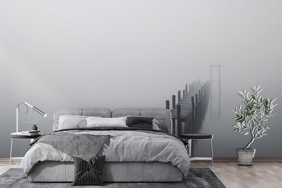 Dock in the fog