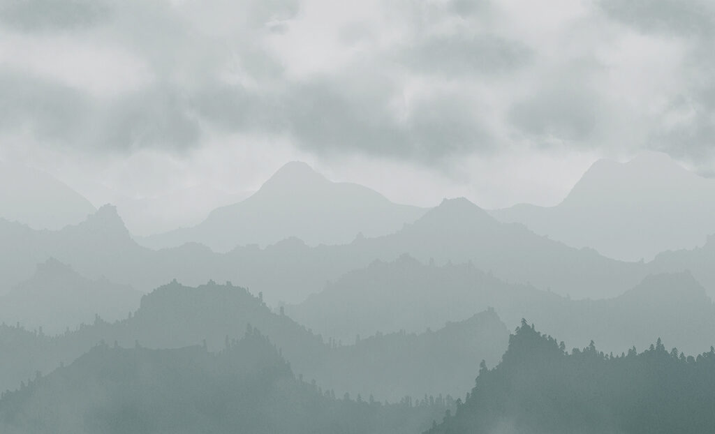 Foggy mountain range Foggy mountain range