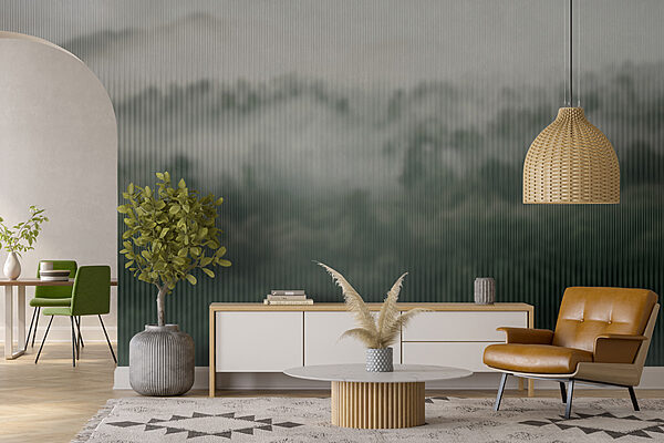 Wall murals Foggy forest with trees (SKU: w01678) Wall murals Wall murals Foggy forest with trees (SKU: w01678)