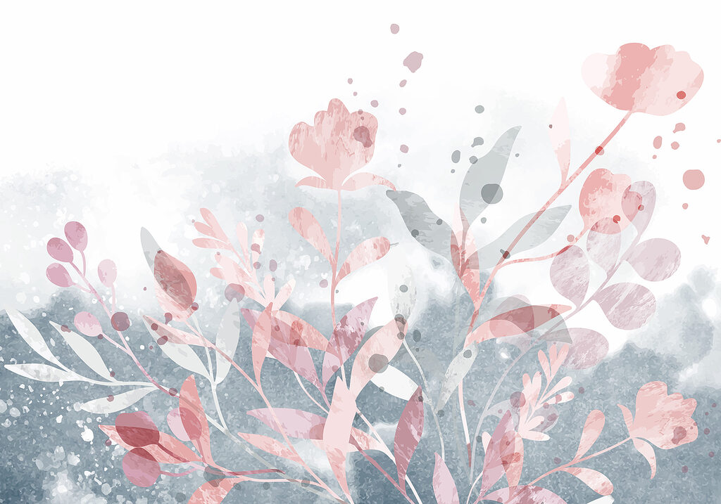 Pink and grey floral design Pink and grey floral design