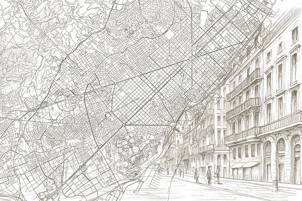 Map of a city Map of a city