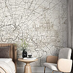 Wall murals Map of a city