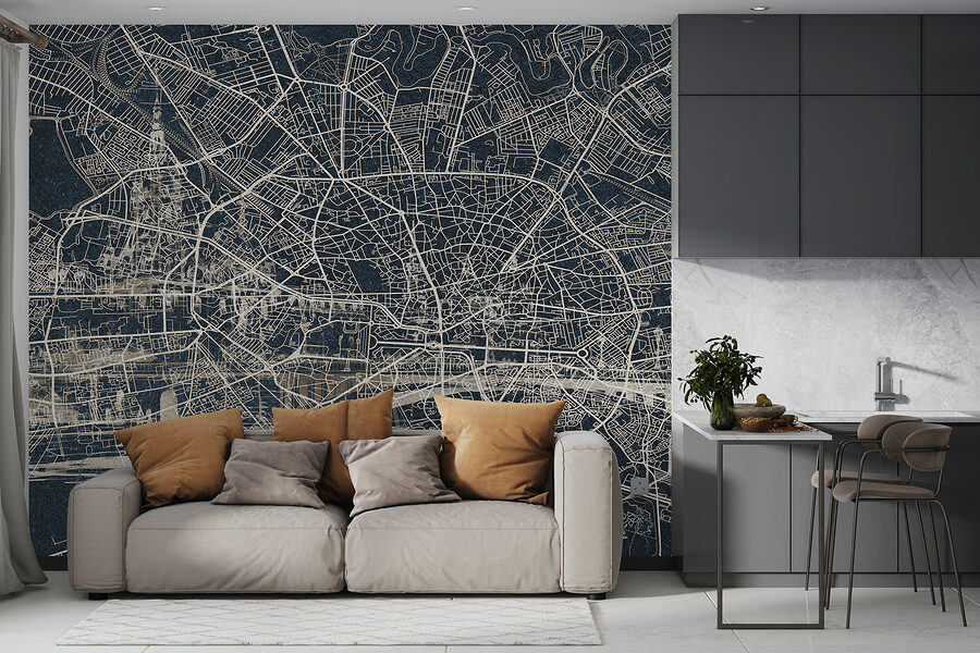 Wall murals Map of a city - Image 3