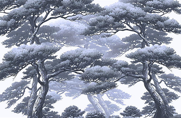 Group of trees with branches Group of trees with branches