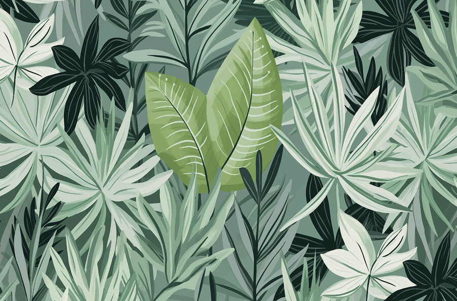 Green leaves and plants