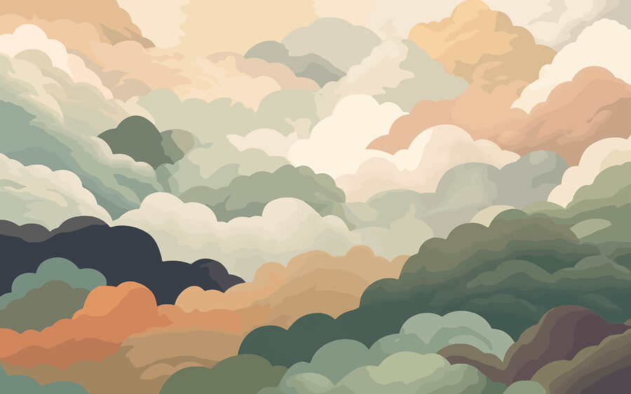 Colorful clouds in the sky