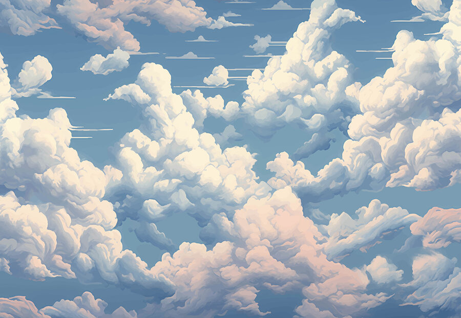 Blue sky with clouds