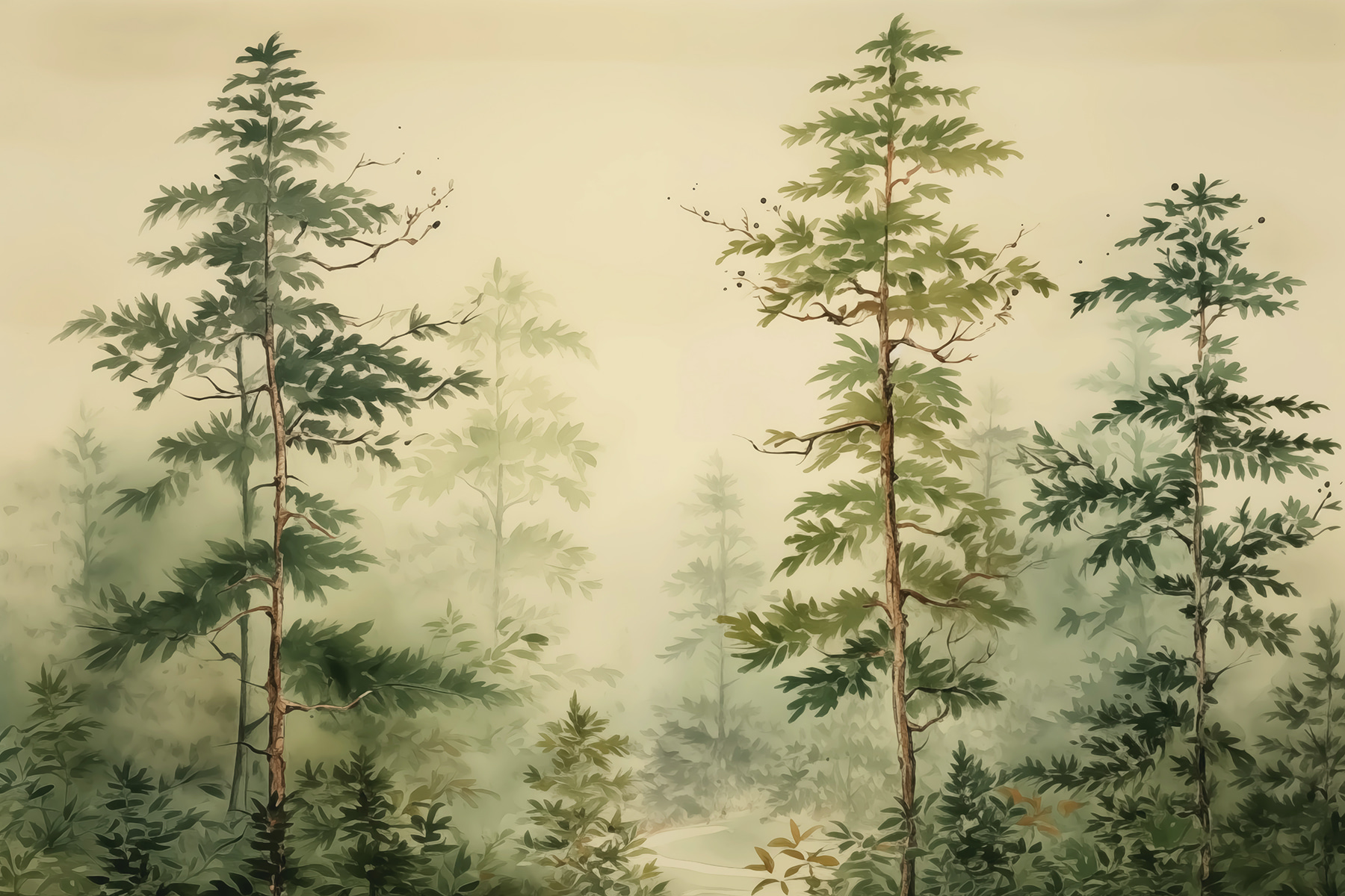 Painting of a forest Painting of a forest