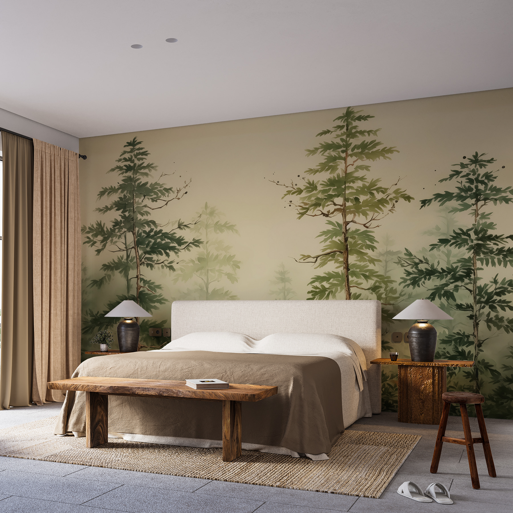 Painting of a forest Painting of a forest