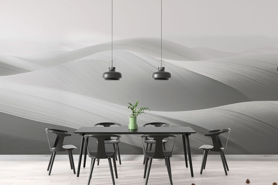 White and grey landscape