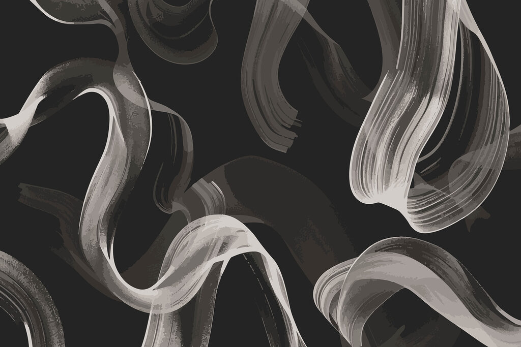 Black and white background with white smoke Black and white background with white smoke