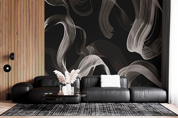 Black and white background with white smoke Black and white background with white smoke