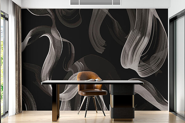 Black and white background with white smoke Black and white background with white smoke