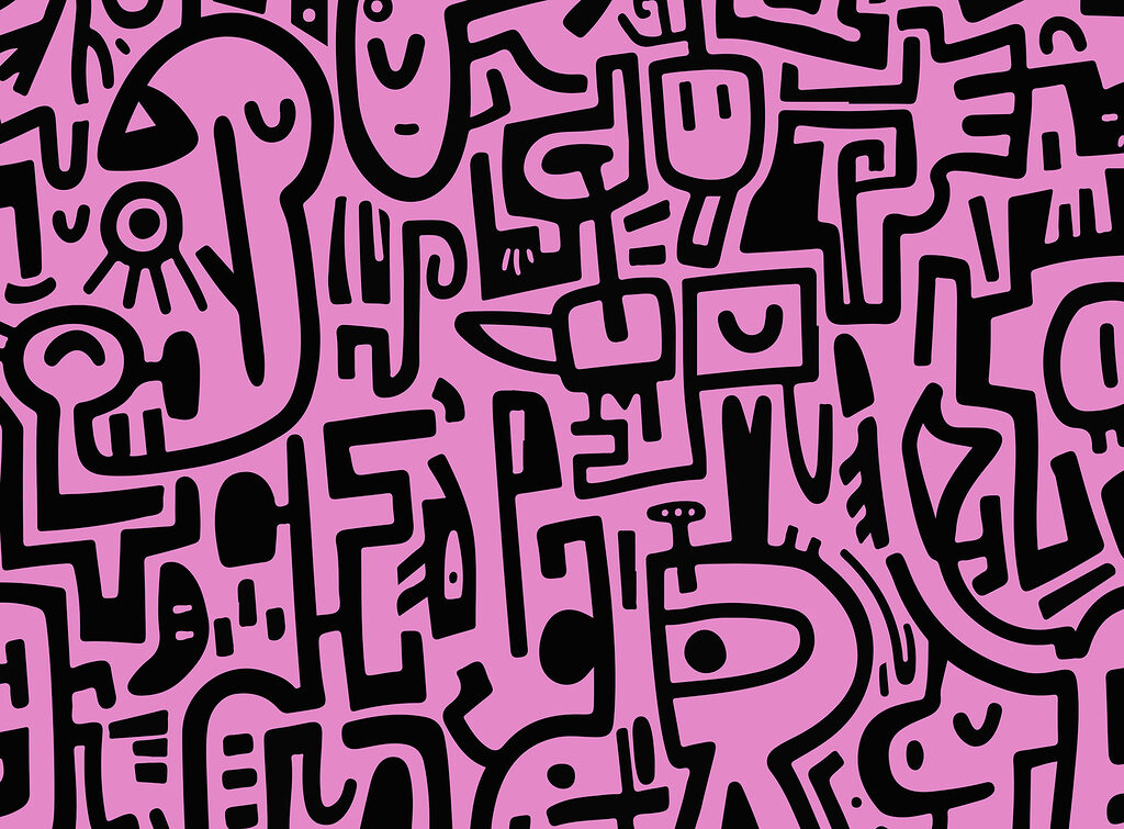 Pink and black pattern Pink and black pattern