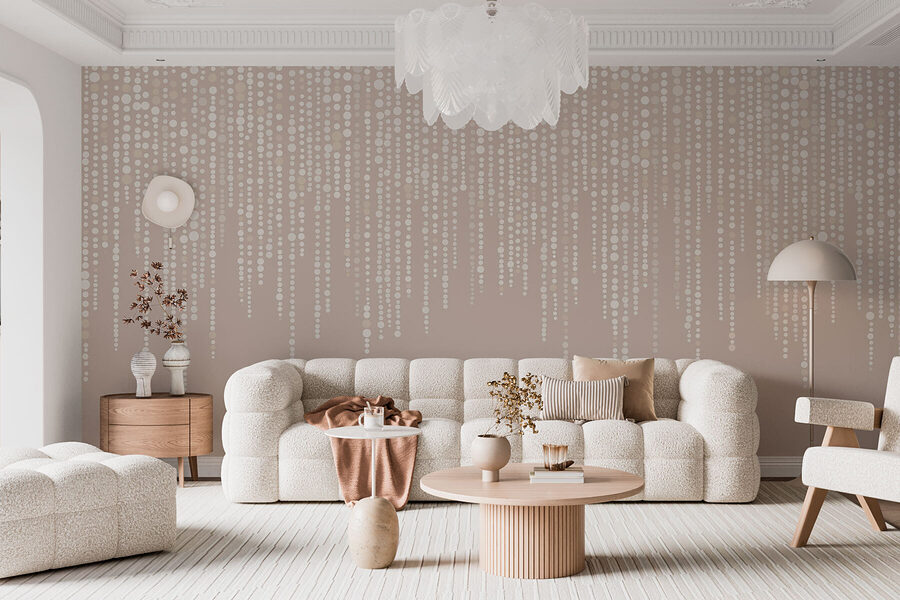 White and gray dots from a wall