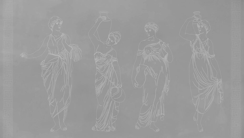 Group of women in different poses Group of women in different poses