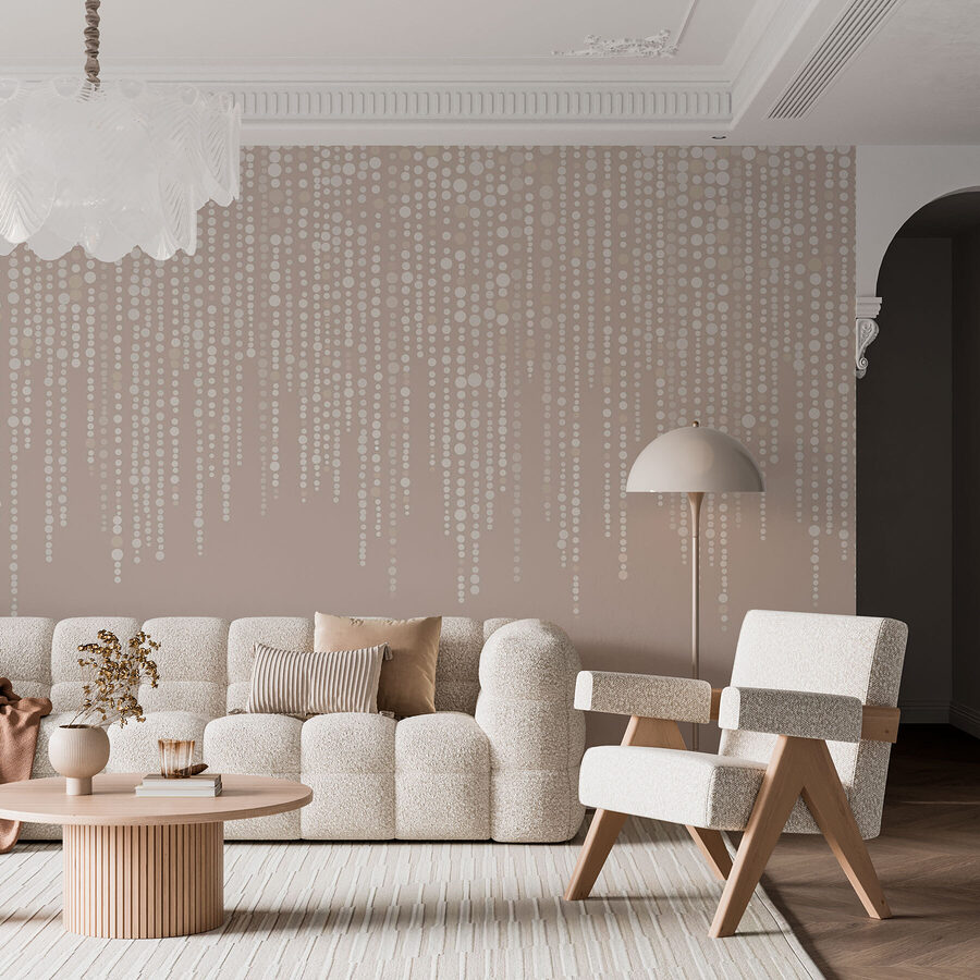 White and gray dots from a wall