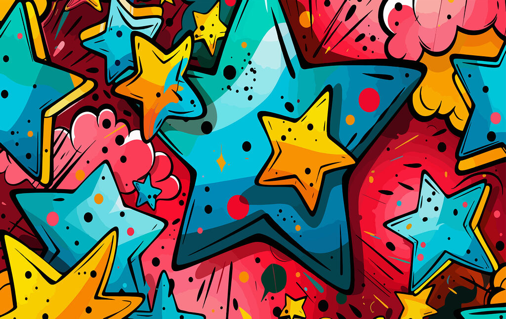 Colorful star pattern Colorful star pattern