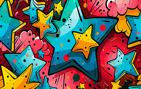 Colorful star pattern Colorful star pattern