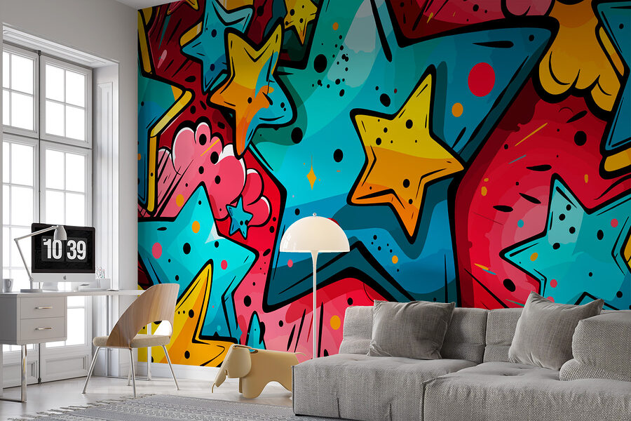 Colorful star pattern