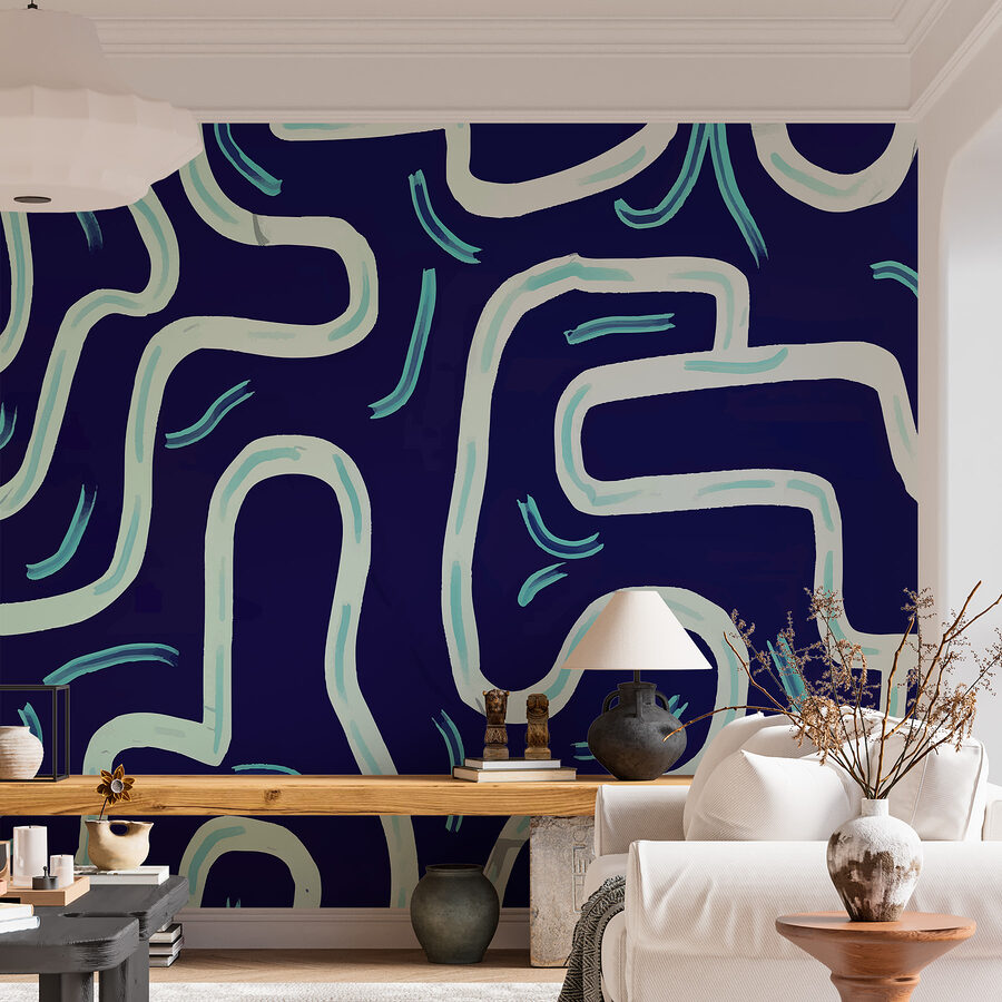 Blue and white pattern