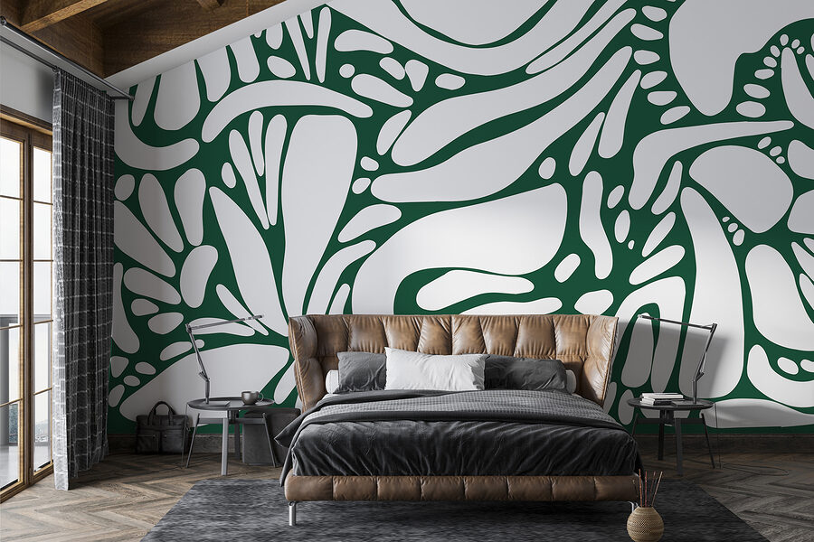 White and green pattern